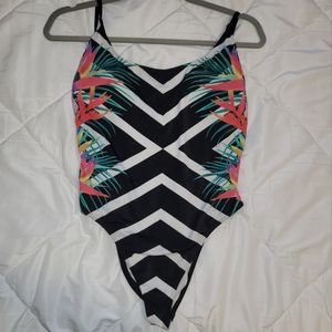 PINK one piece bathing suit, size M